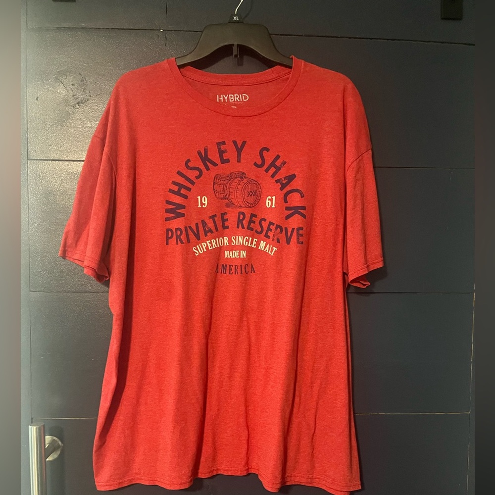 Hybrid Apparel Red Whiskey Shack Graphic Tee